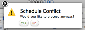 schedule conflict